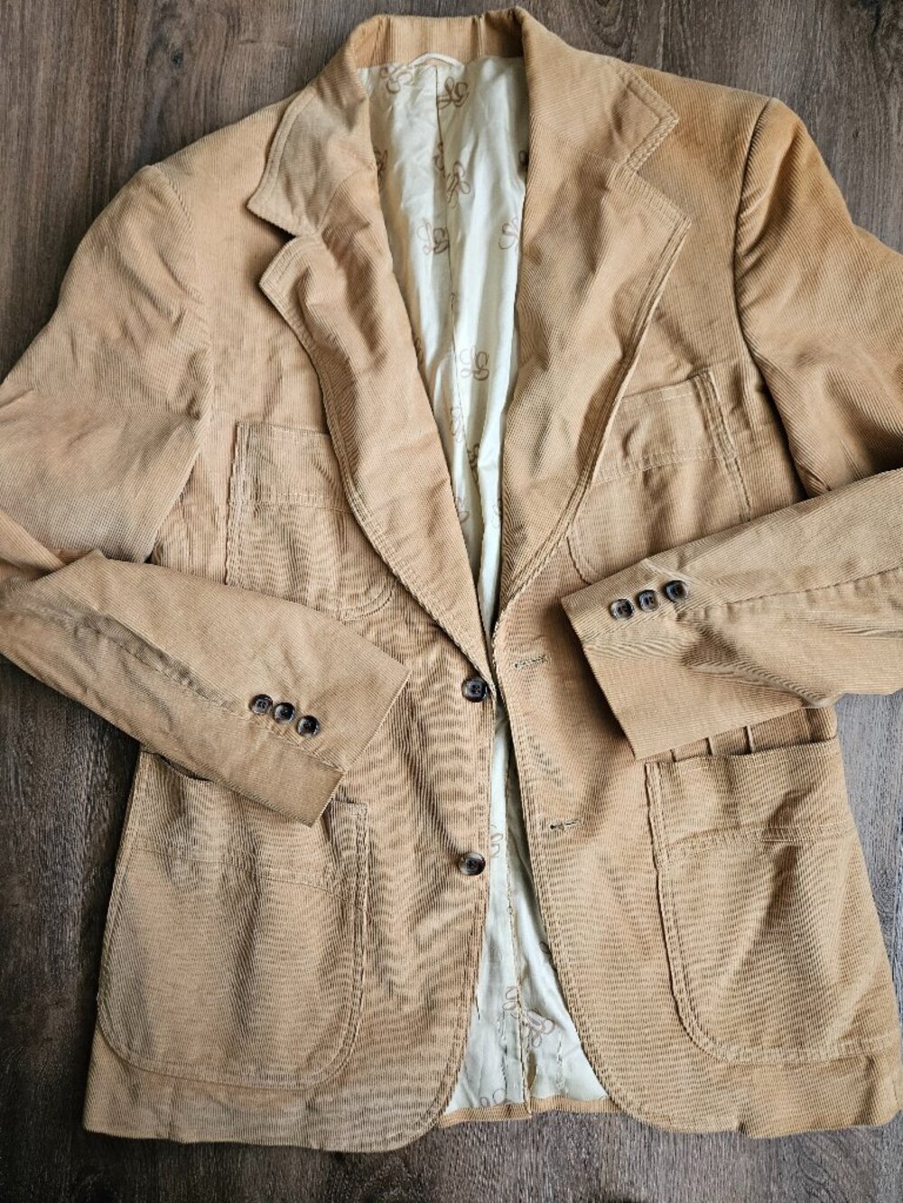 Vintage Levi's Panatela tan corduroy men's blazer jacket western sport coat